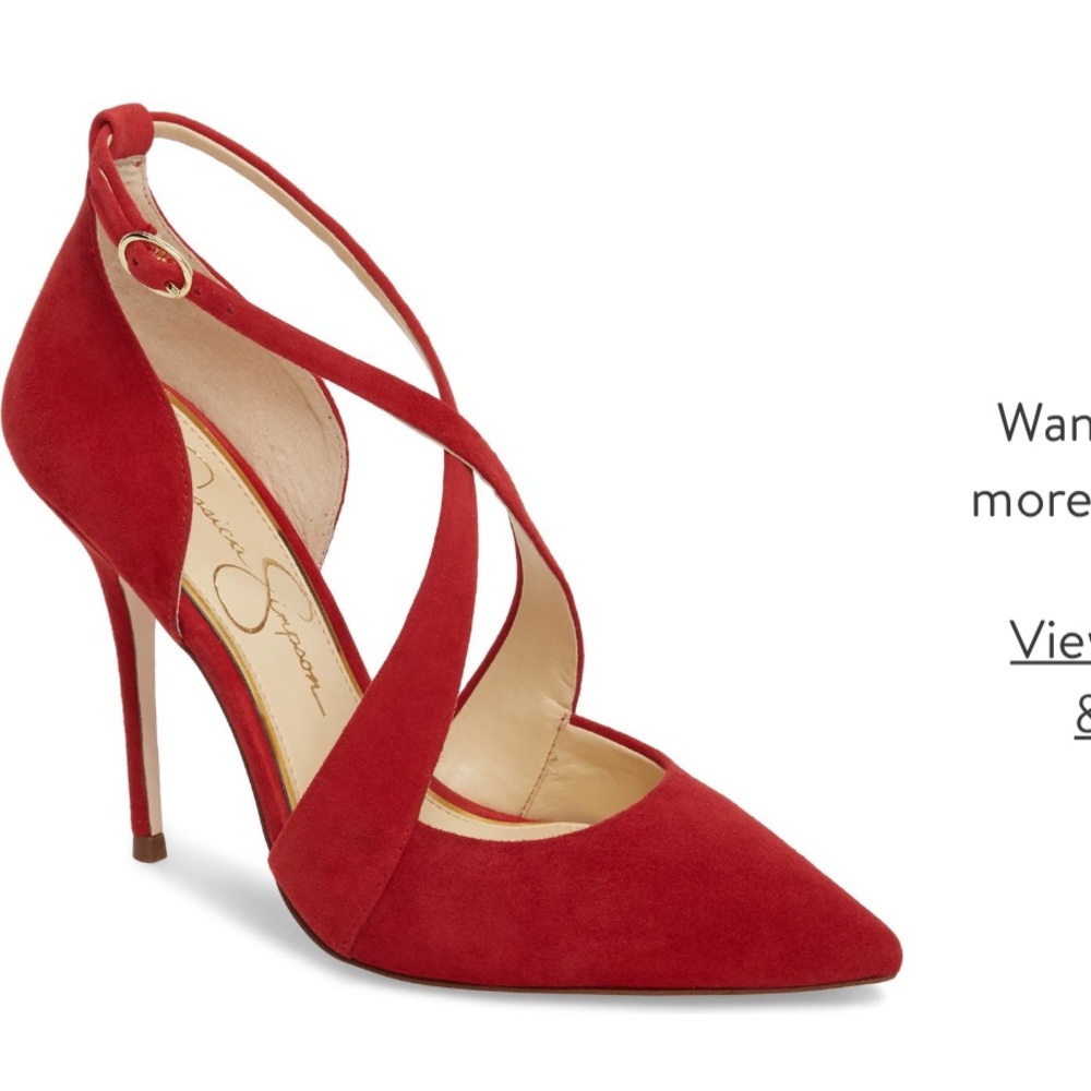 Jessica Simpson red pumps